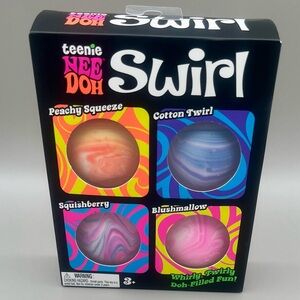 Schylling NeeDoh Multicolored TEENIE SWIRL 4 Pack NEW 🧡💜🩷🩵💙